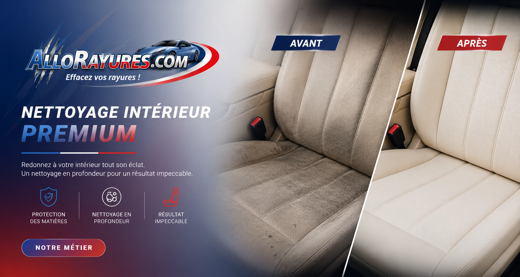 Nettoyage Intérieur Premium, Avant Après